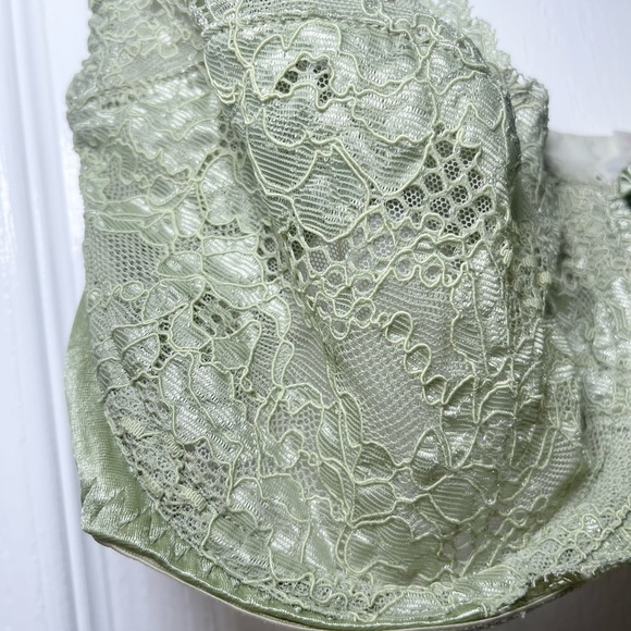 Vintage 90’s Victoria’s Secret Sage Green Lace Demi Underwire Bra 38D - Picture 4 of 11